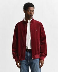 corduroy harrington-jas - volle rode kleur