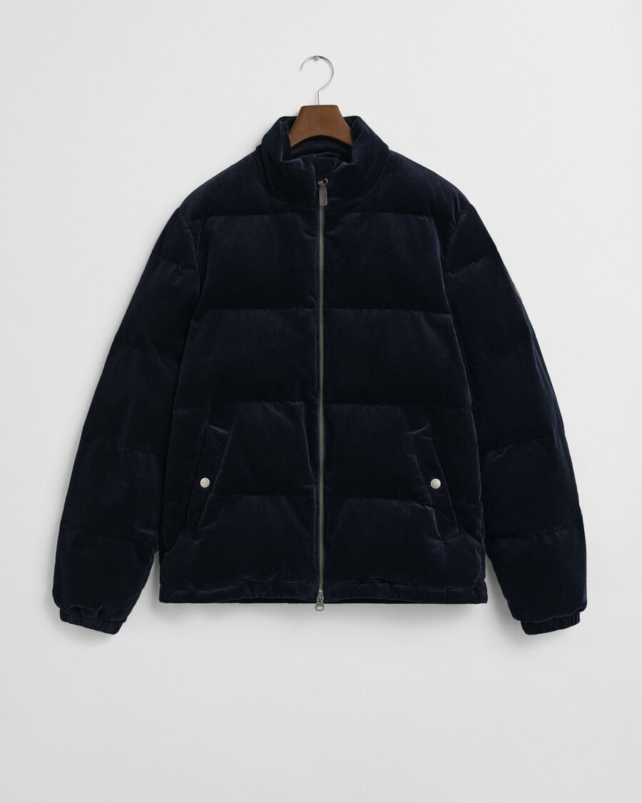 corduroy gewatteerde jas - avondblauw