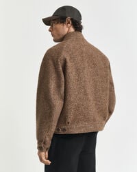harrington wollen jas - warm kaki