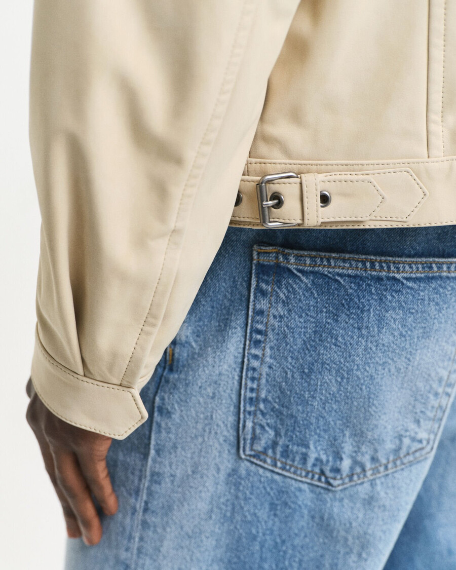 leren rodeo jas - putty