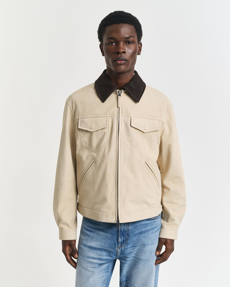 leren rodeo jas - putty
