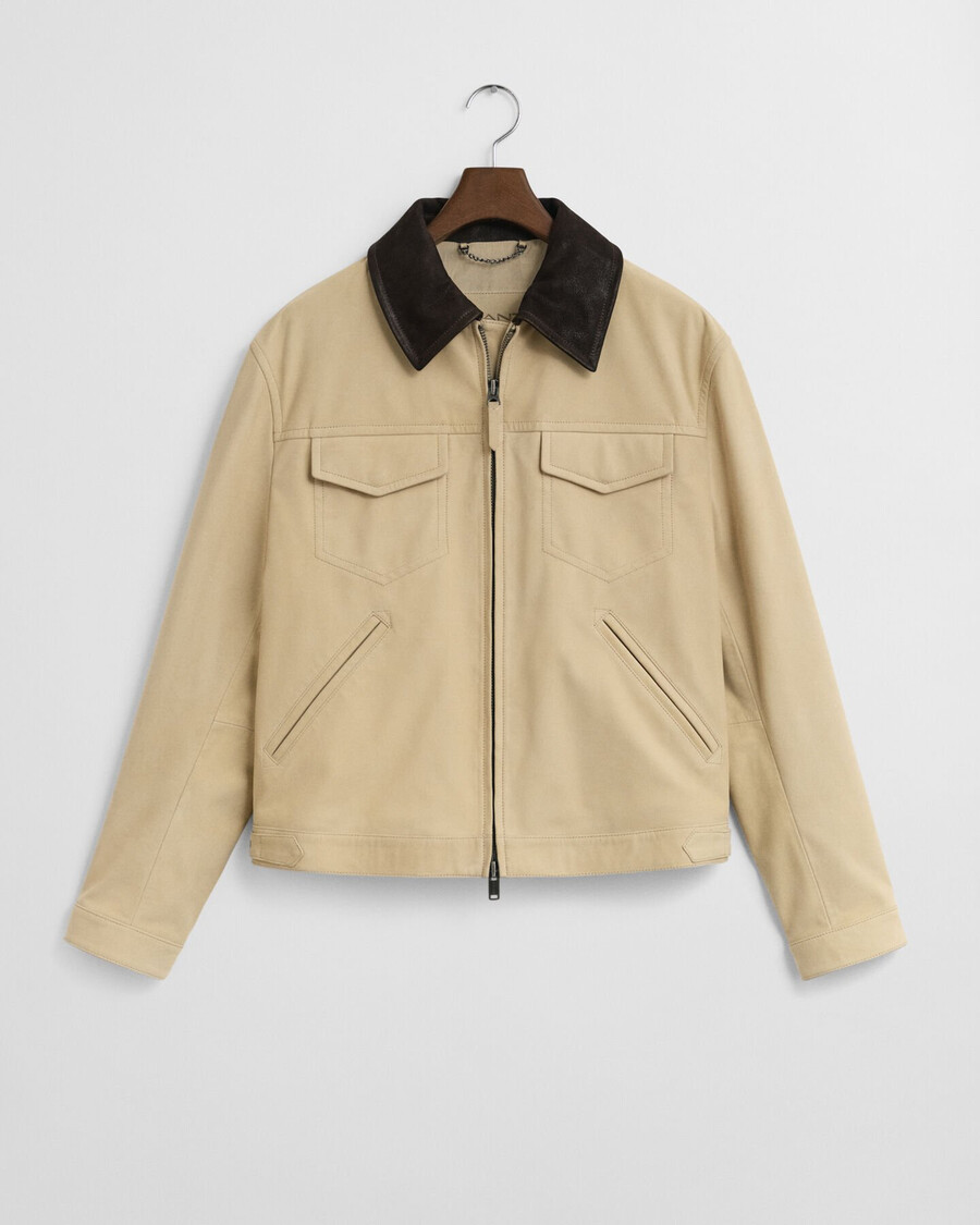 leren rodeo jas - putty