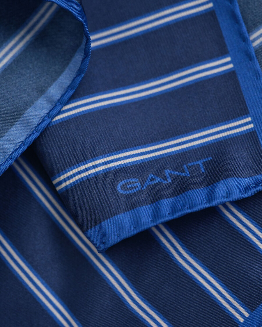 gestreept pochet - marineblauw