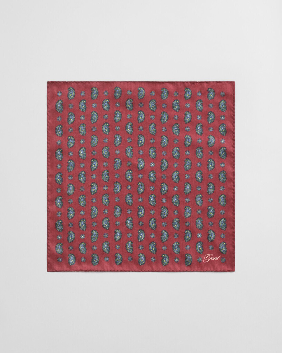 paisley pochet - vol en rood