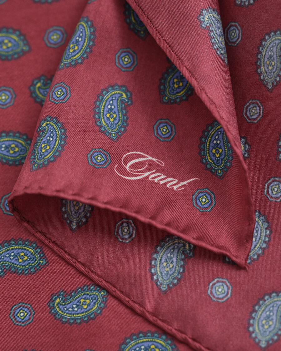 paisley pochet - vol en rood