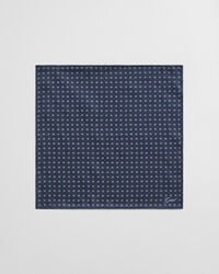 pochet met foulardprint - marine