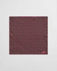 pochet met foulardprint - vol en rood