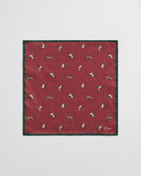 pochet met eendenprint - vol en rood