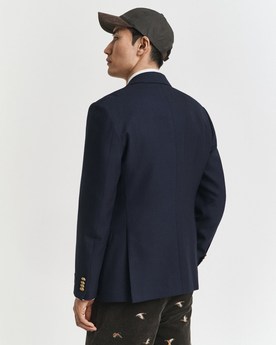 slim fit club bazer - avondblauw