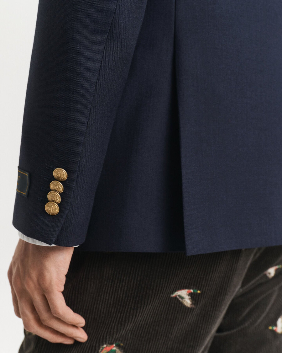 slim fit club bazer - avondblauw