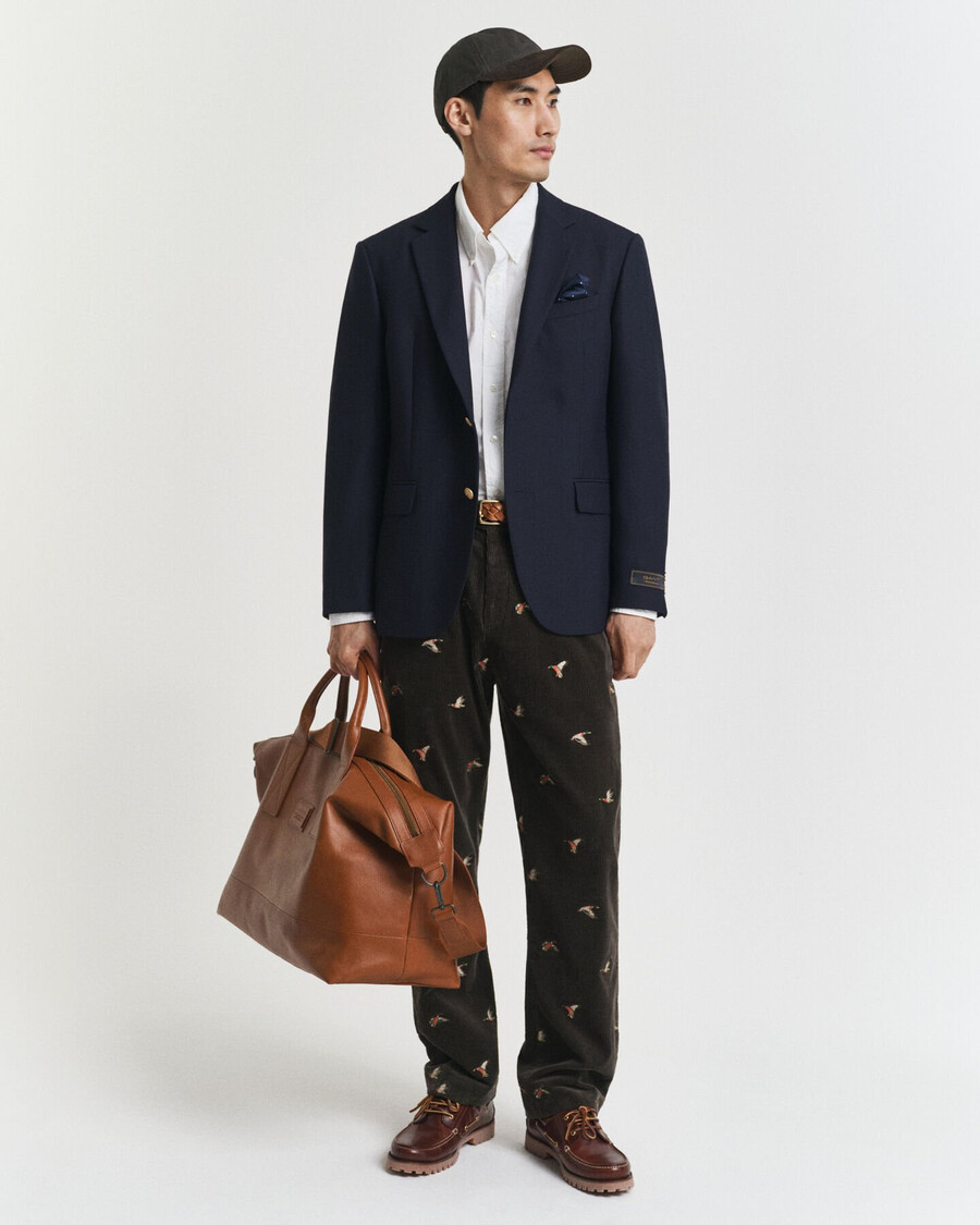 slim fit club bazer - avondblauw