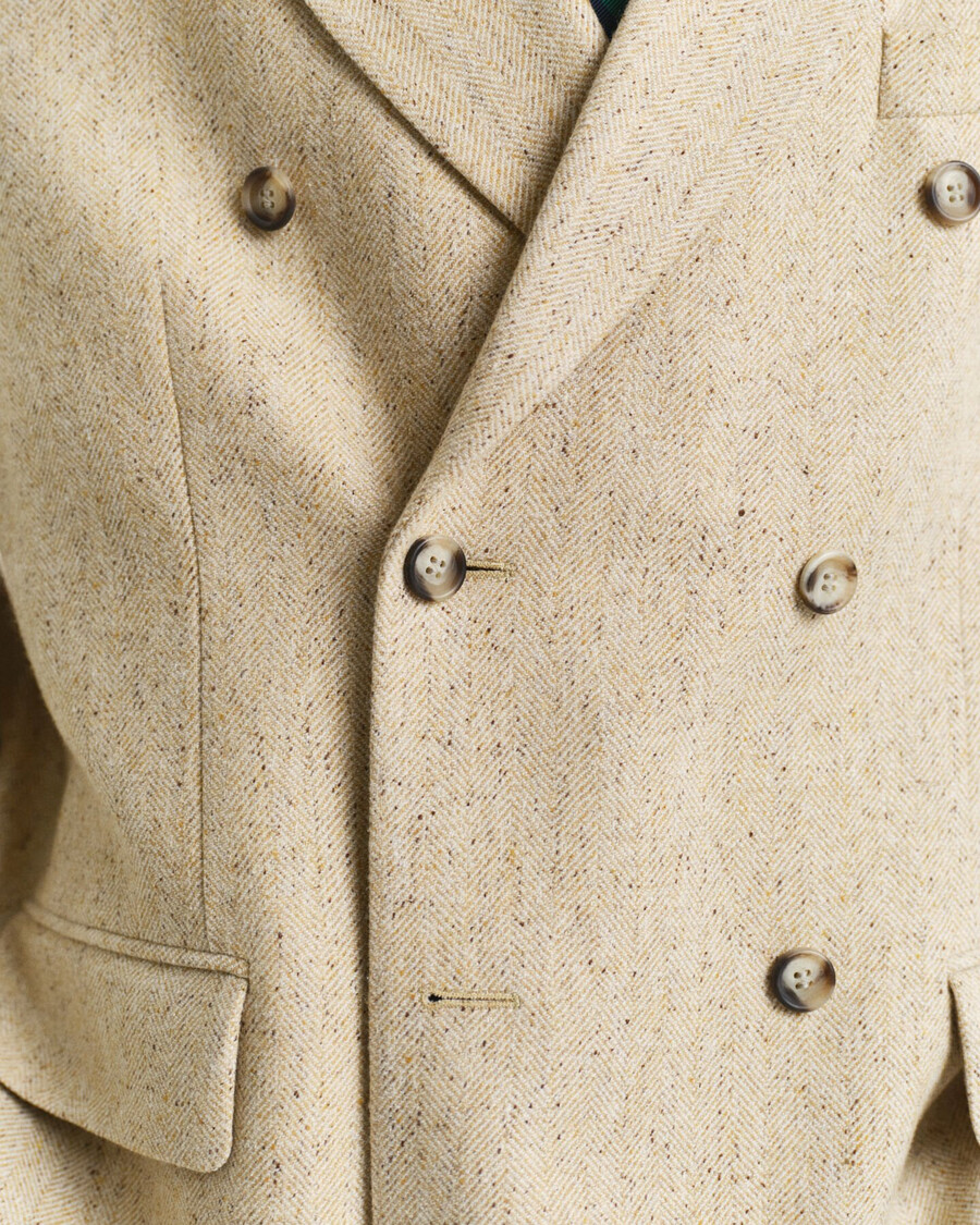 relaxed fit nepps herringbone colbert - concrete beige