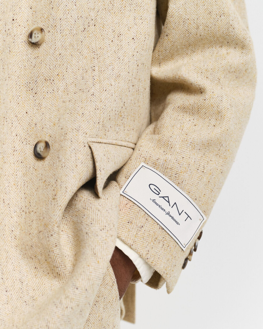 relaxed fit nepps herringbone colbert - concrete beige