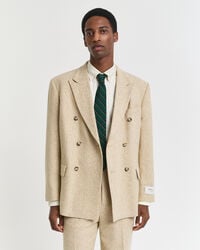 relaxed fit nepps herringbone colbert - concrete beige