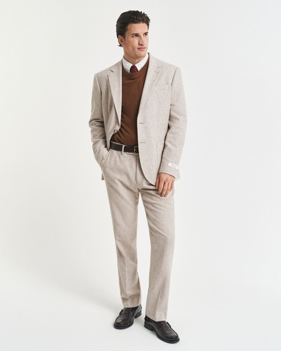 slim fit donegal pakjas - zaadgemengde kleur
