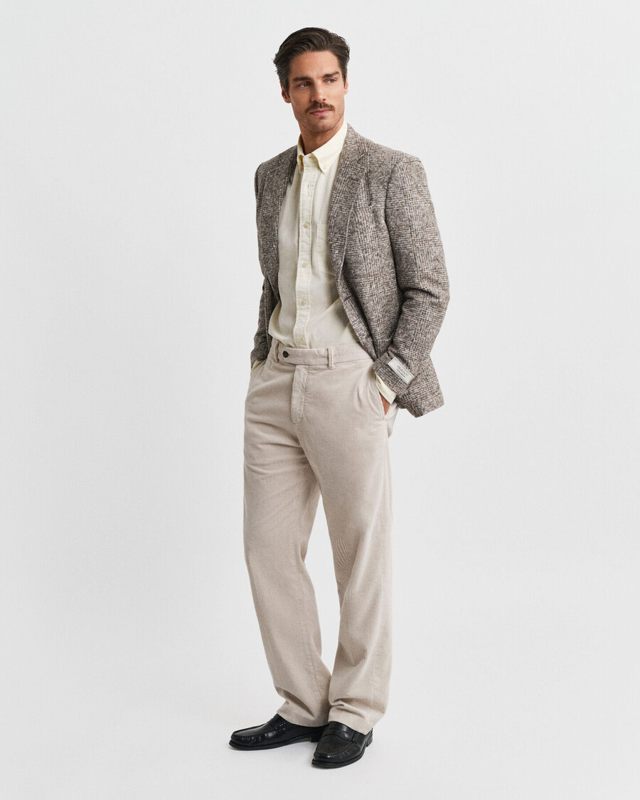 geruite gebreide blazer - zaadkleurmelange