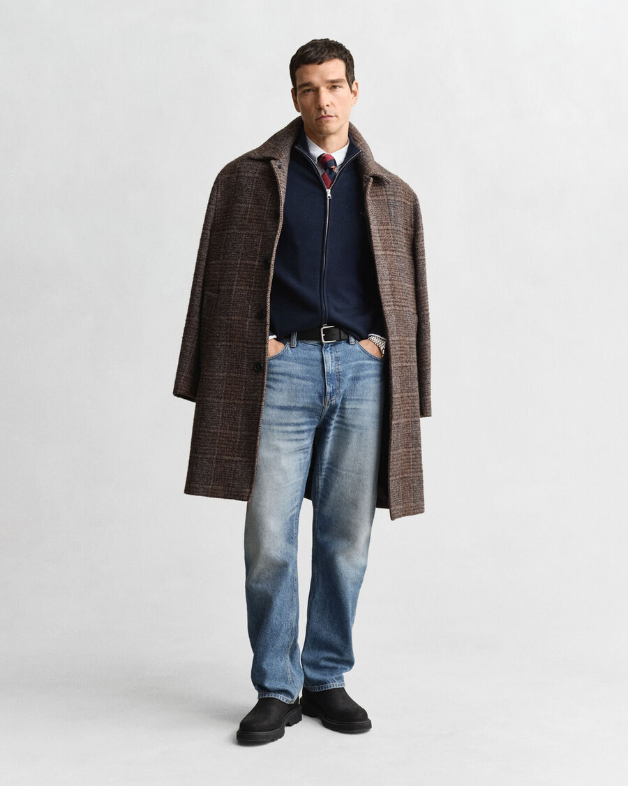 casual katoenen vest met rits - avondblauw