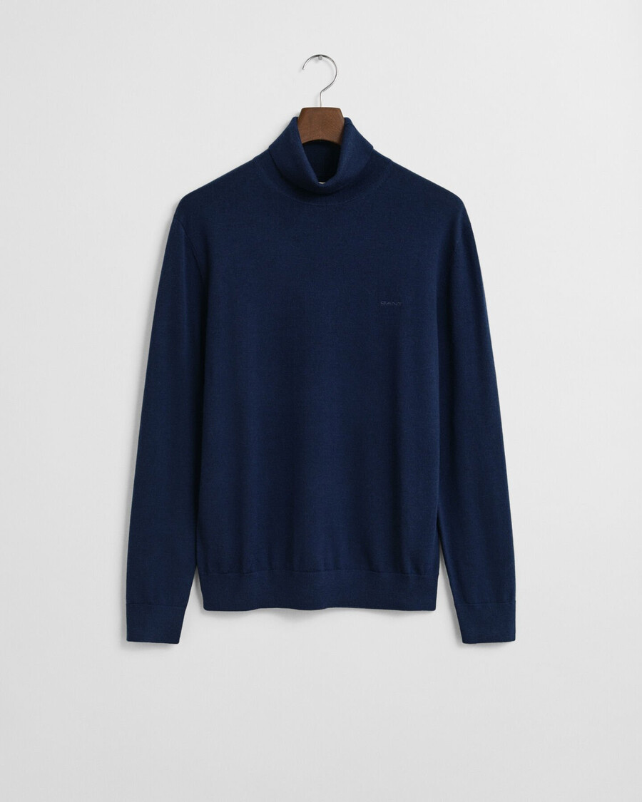 extra fijne coltrui van merinowol - marineblauw