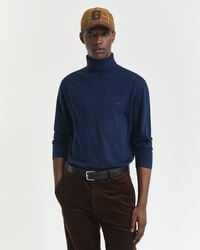 extra fijne coltrui van merinowol - marineblauw