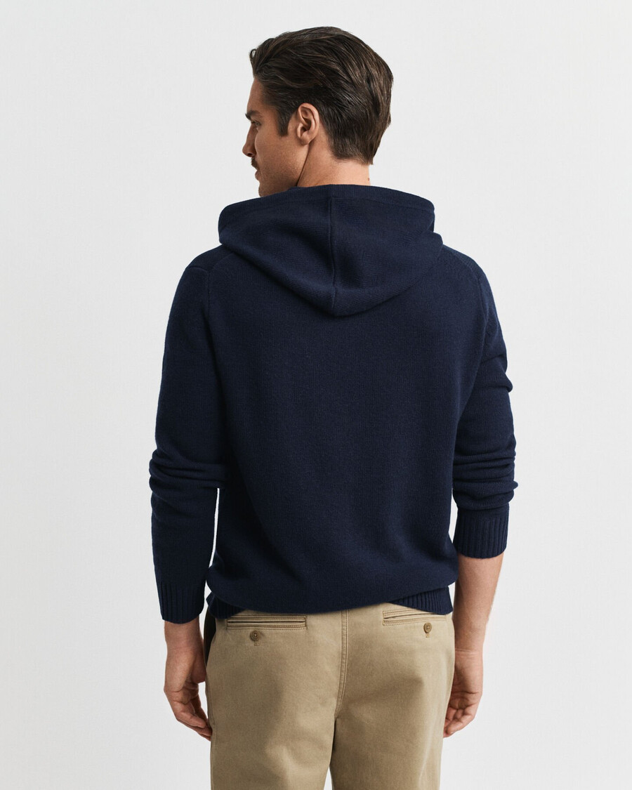 hoodie van kasjmierblend - avondblauw