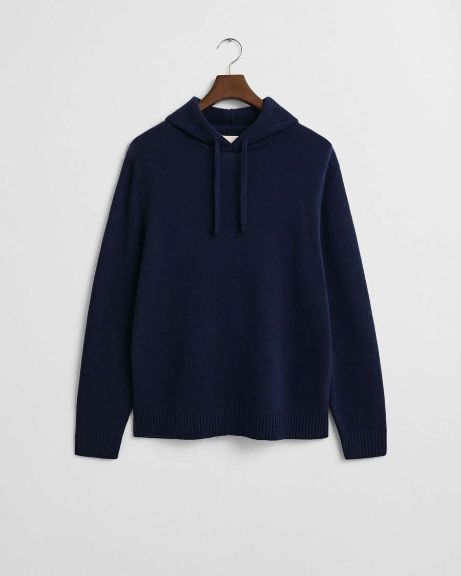 hoodie van kasjmierblend - avondblauw