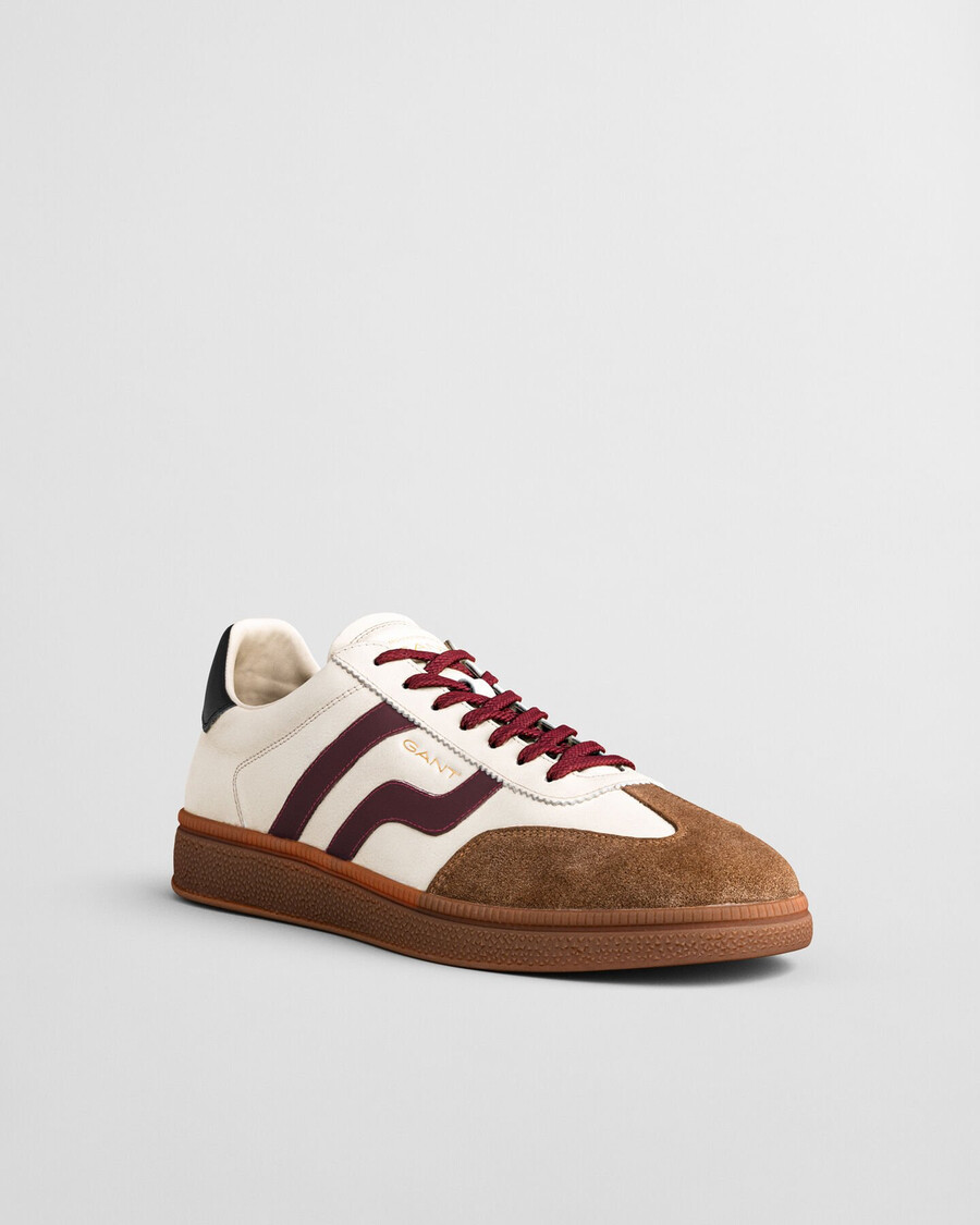 cuzmo leren sneakers - linnen