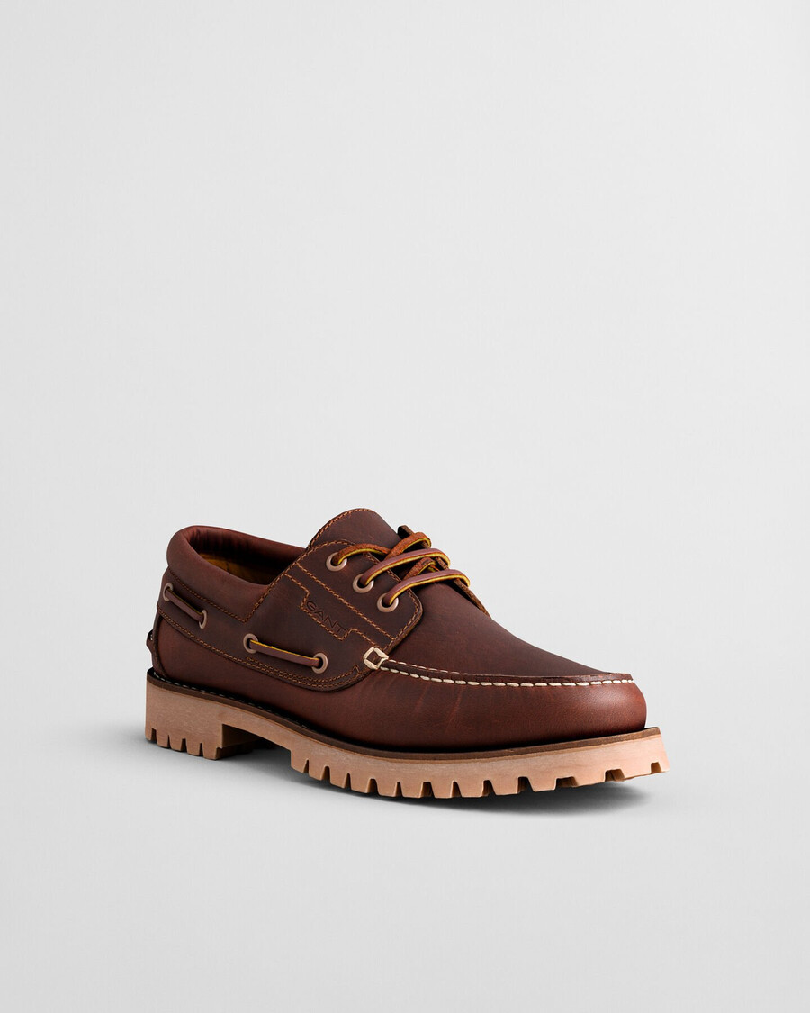 tratton lage veterschoenen - cognac