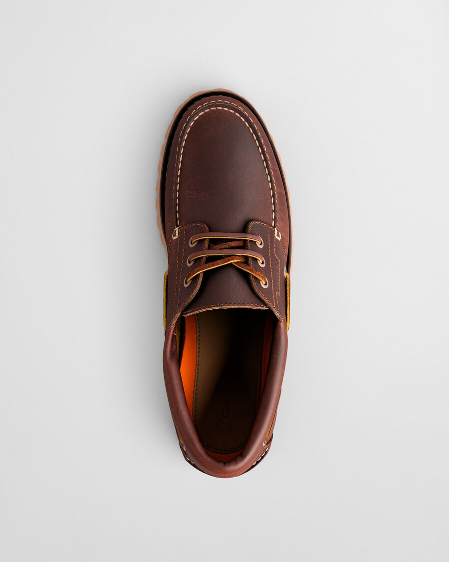 tratton lage veterschoenen - cognac