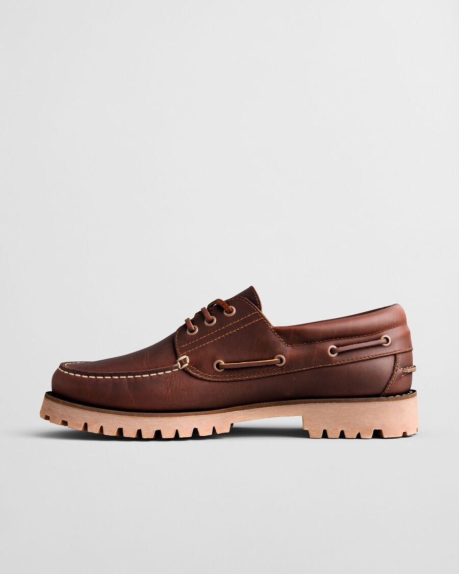 tratton lage veterschoenen - cognac