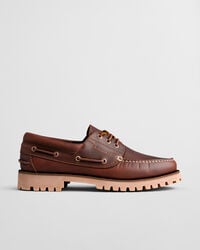 tratton lage veterschoenen - cognac