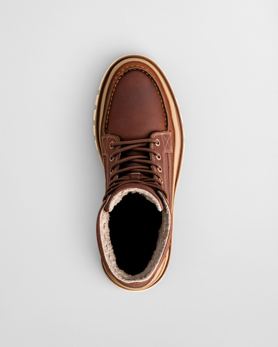 nebrada halfhoge leren laarzen - cognac