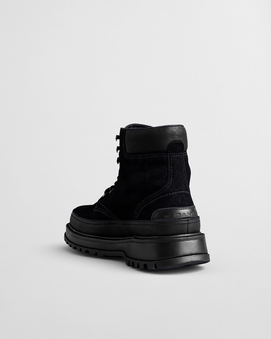 clafton suède veterschoenen - zwart