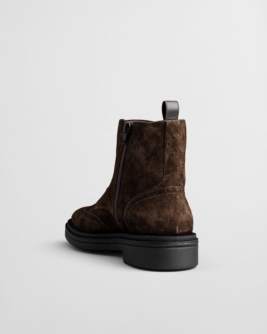 boggar suède brogue veterschoenen - donkerbruin