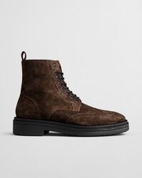 boggar suède brogue veterschoenen - donkerbruin
