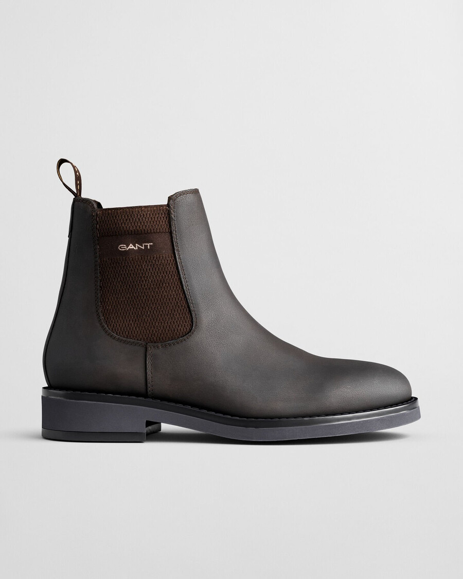 prepdale leren chelsea boots - donkerbruin