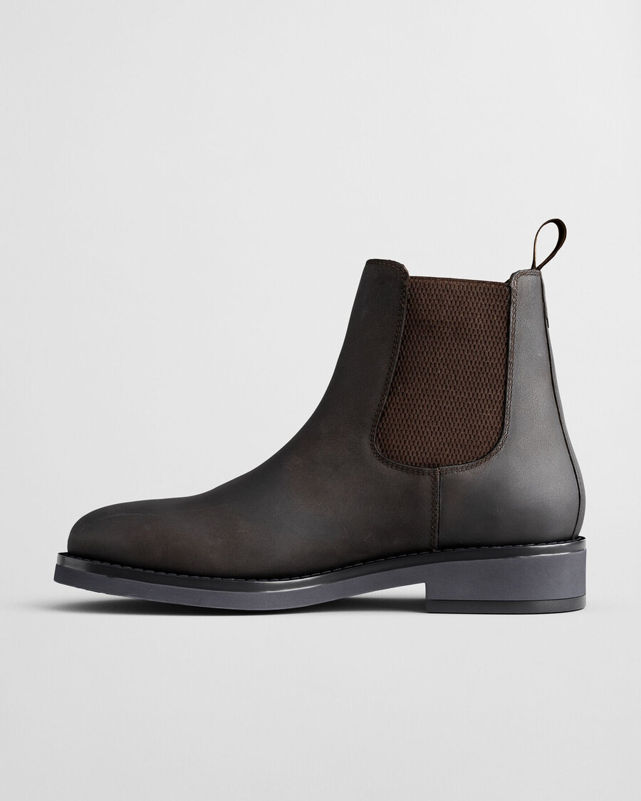 prepdale leren chelsea boots - donkerbruin