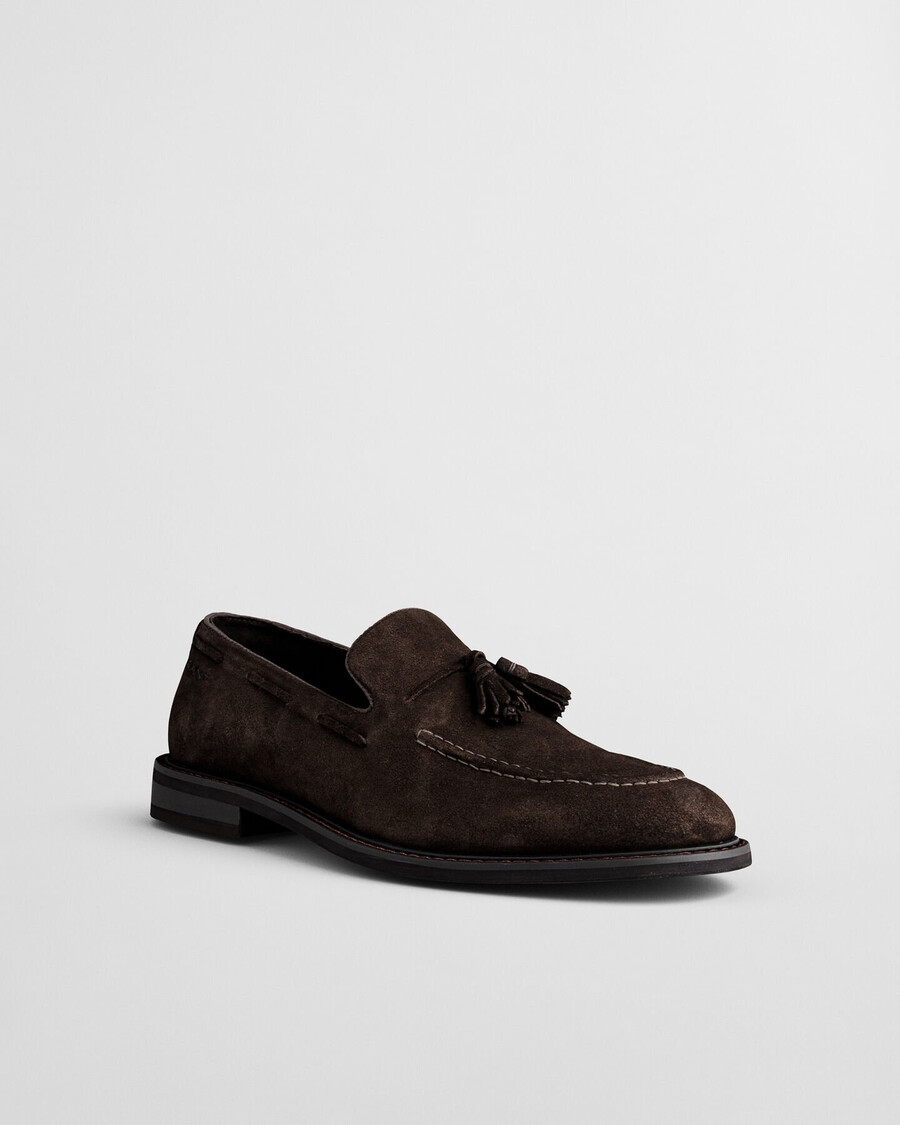 lozham suède loafers - donkerbruin