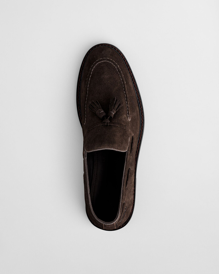 lozham suède loafers - donkerbruin