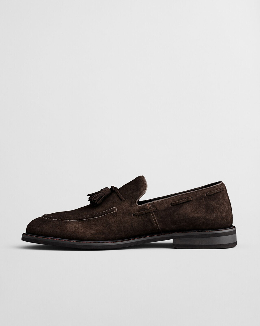 lozham suède loafers - donkerbruin