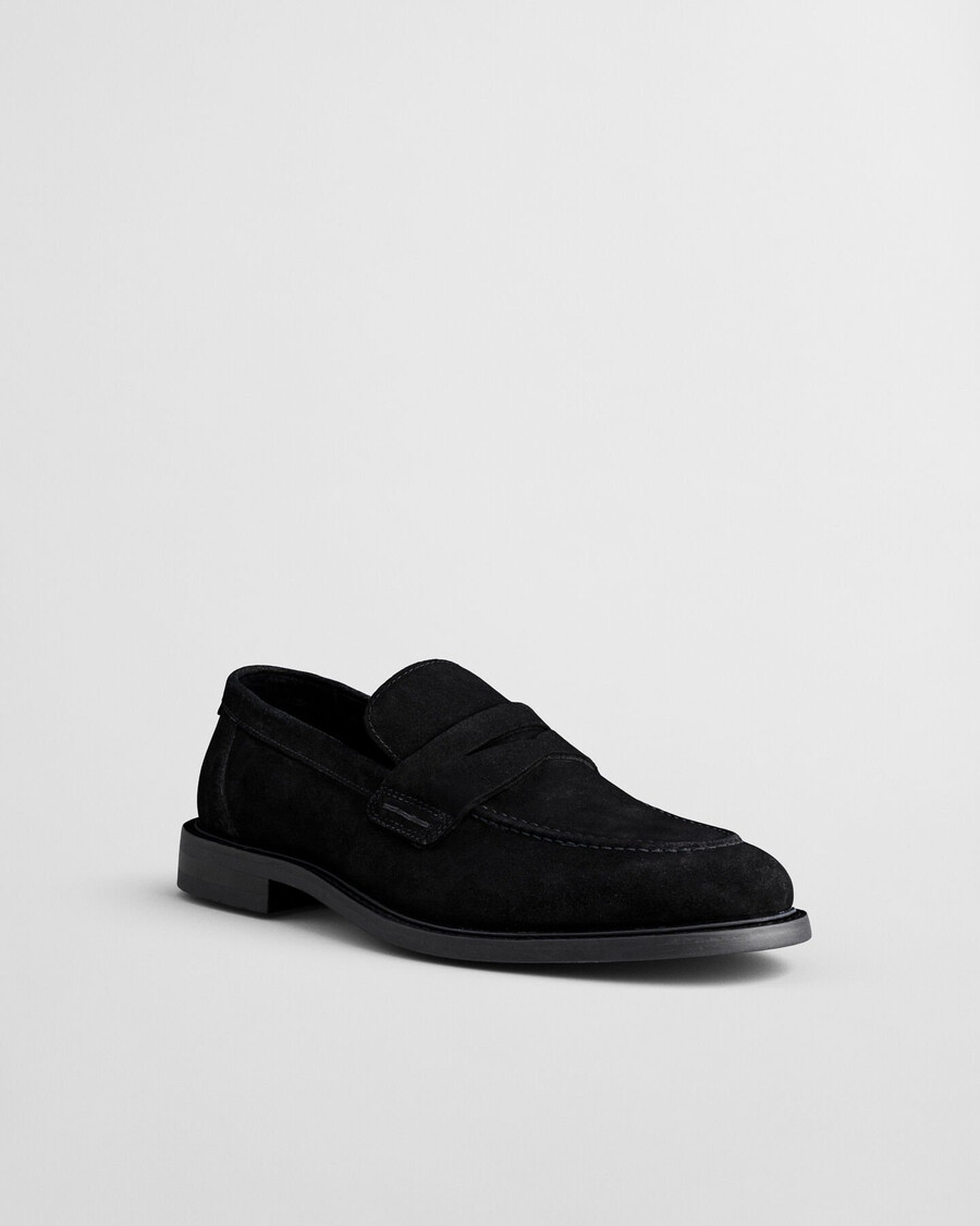 lozham suède loafers - zwart