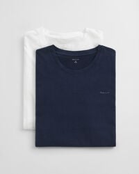 set van 2 t-shirts met ronde hals - marineblauw wit