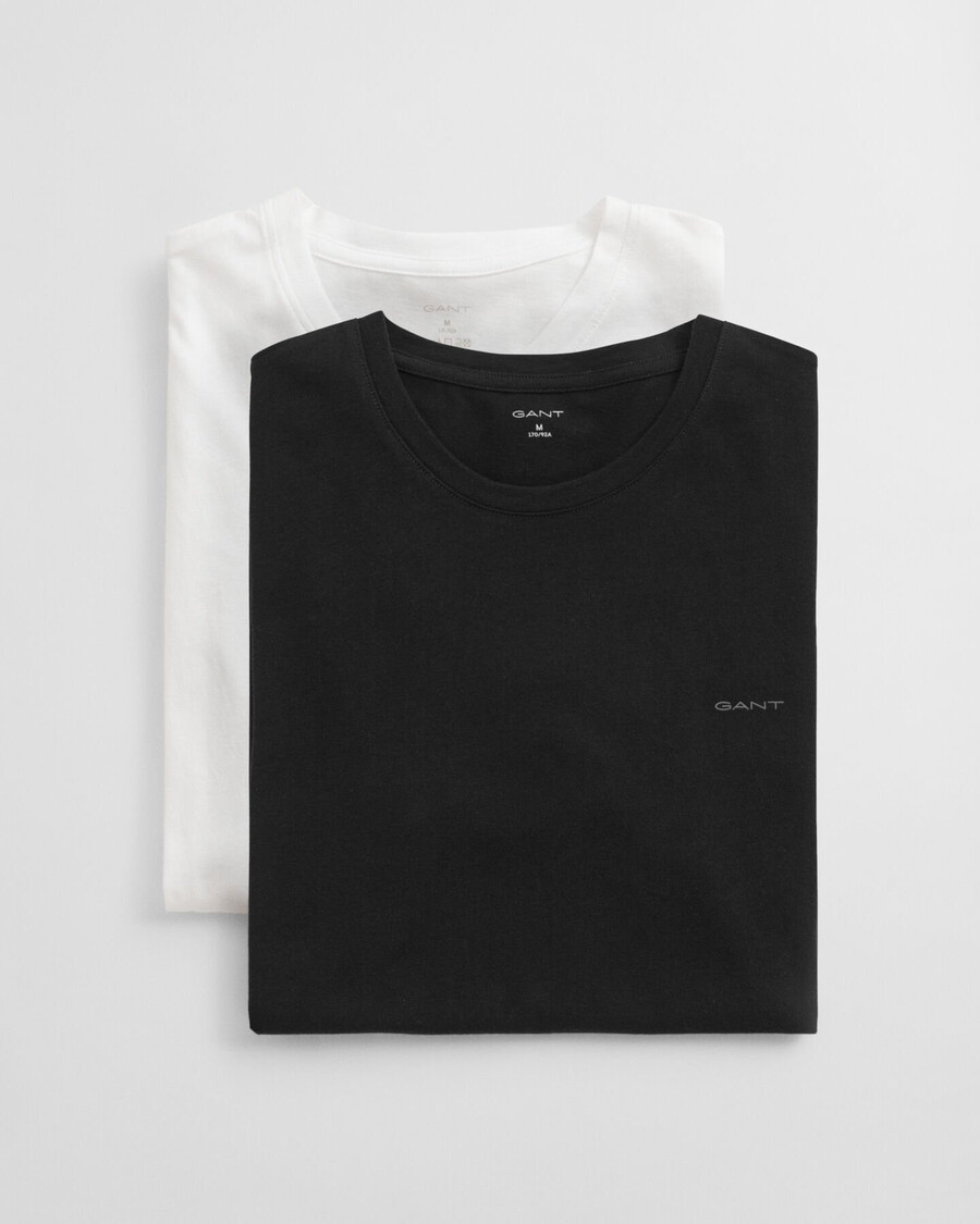 set van 2 t-shirts met ronde hals - zwartwit