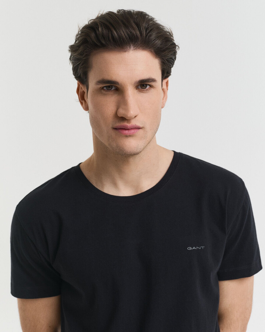 set van 2 t-shirts met ronde hals - zwartwit