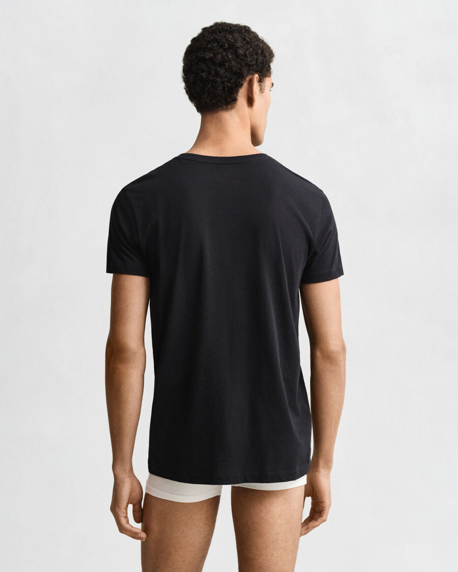 2-pack t-shirts met ronde hals - zwart