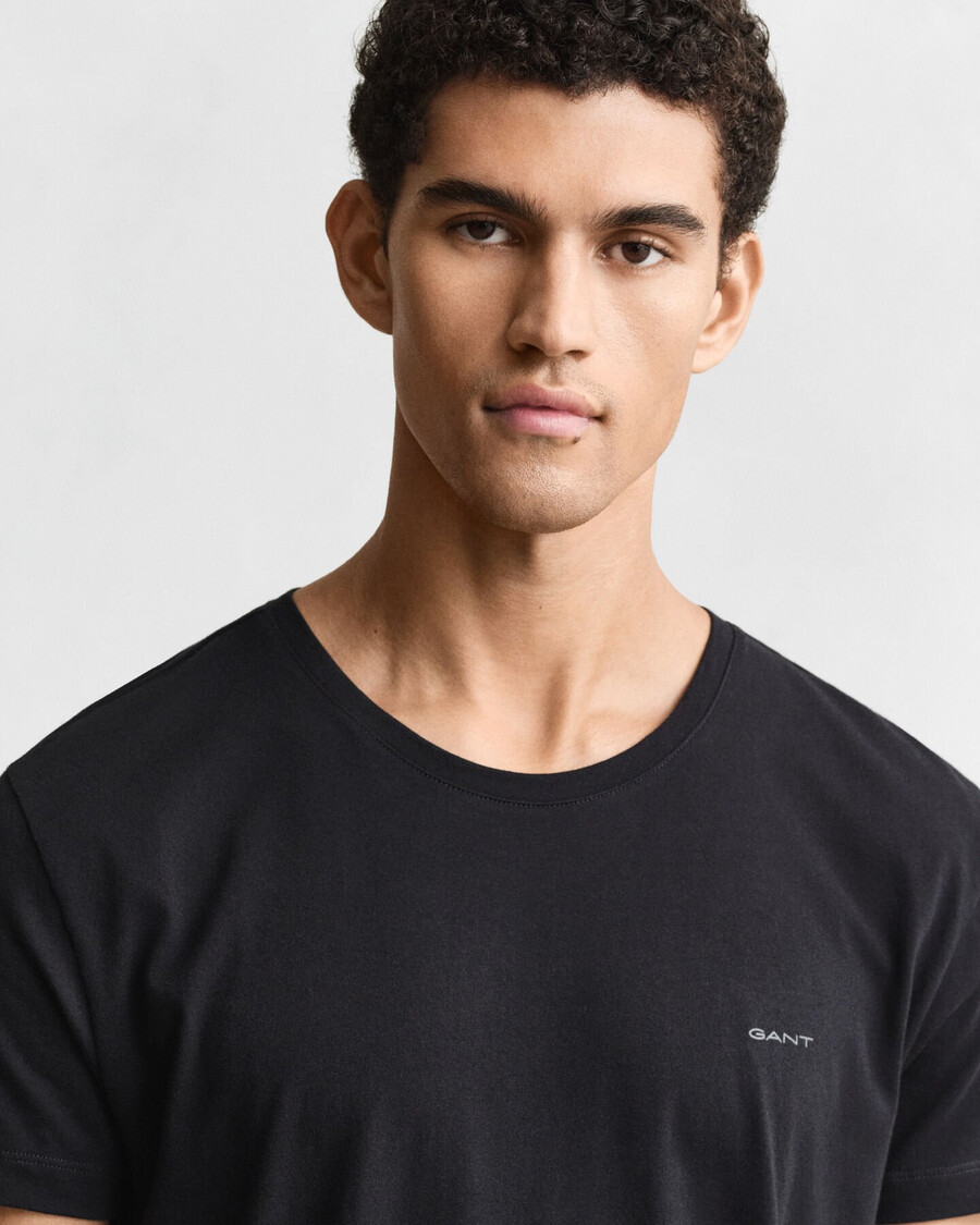 2-pack t-shirts met ronde hals - zwart