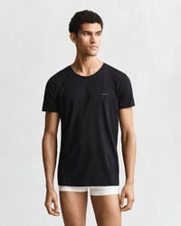 2-pack t-shirts met ronde hals - zwart