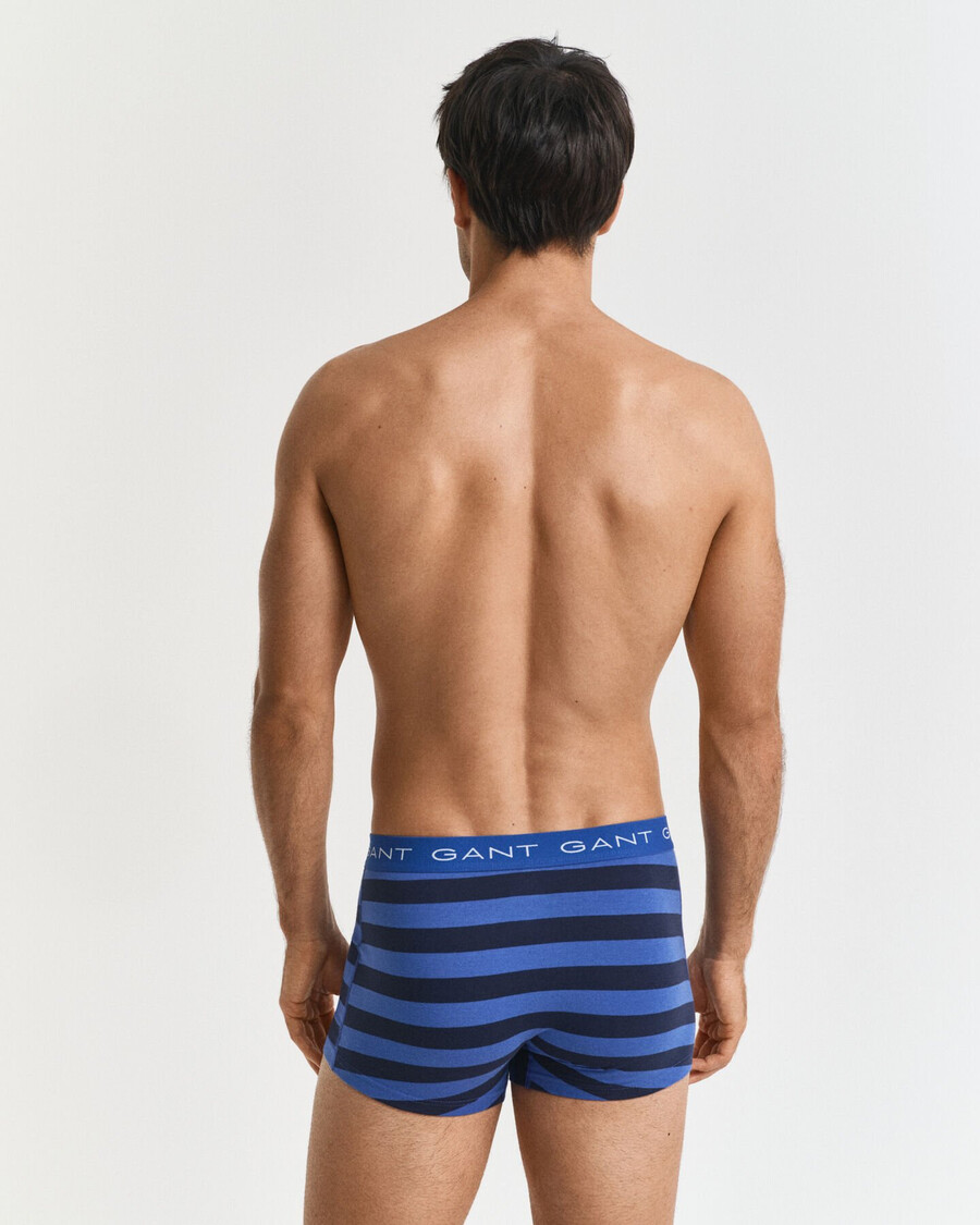 set van 3 gestreepte boxershorts - rijkblauw