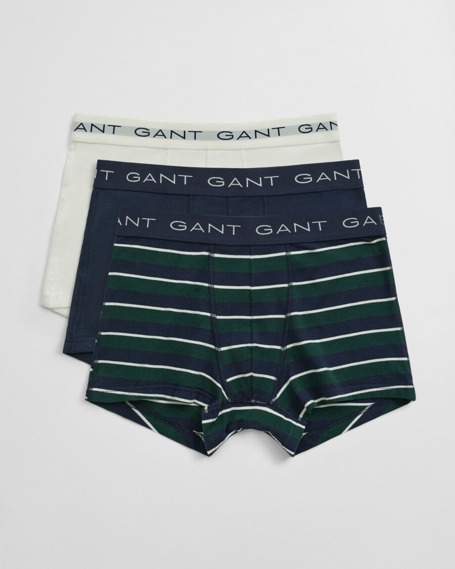 set van 3 gestreepte boxershorts - tartan groen