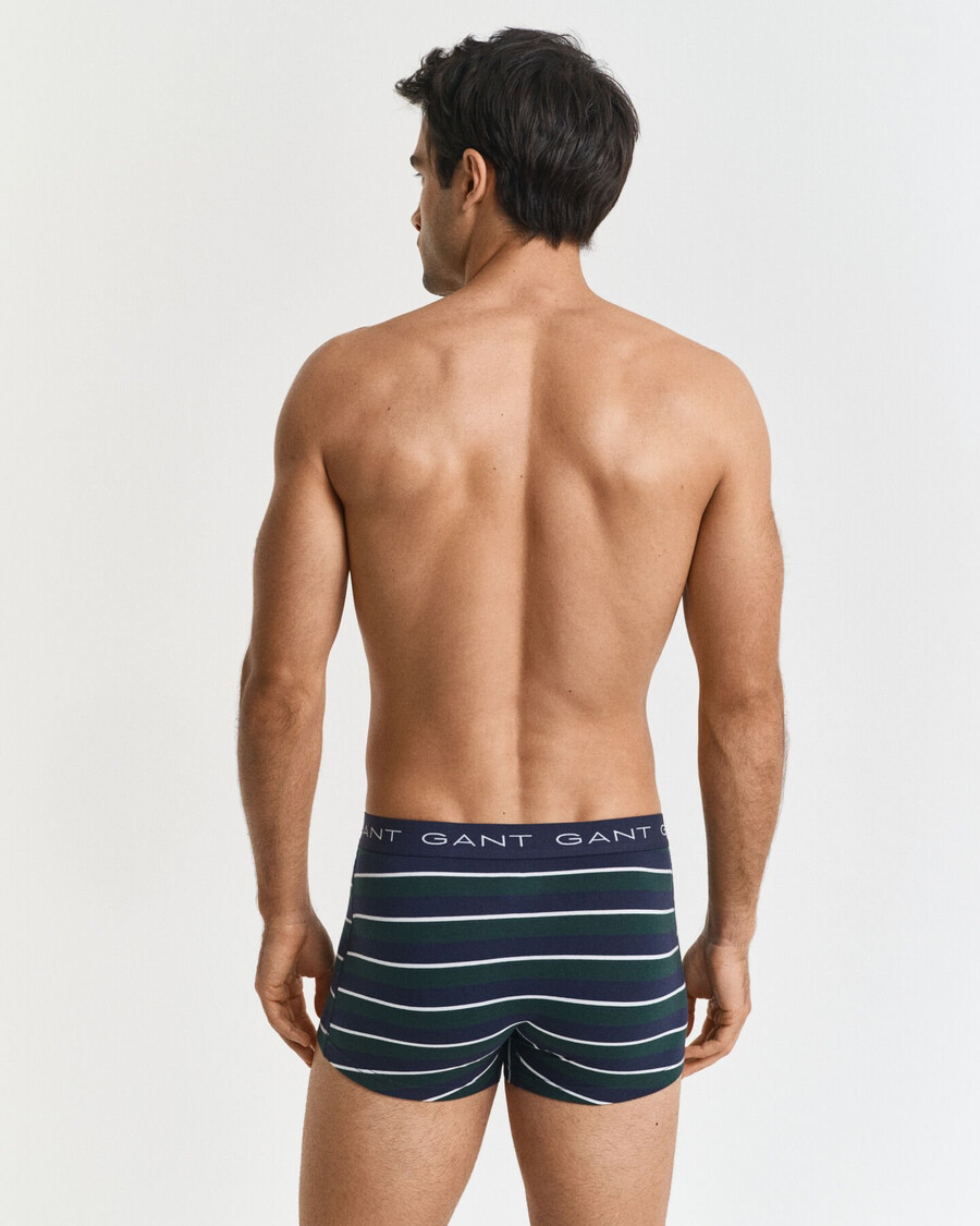 set van 3 gestreepte boxershorts - tartan groen