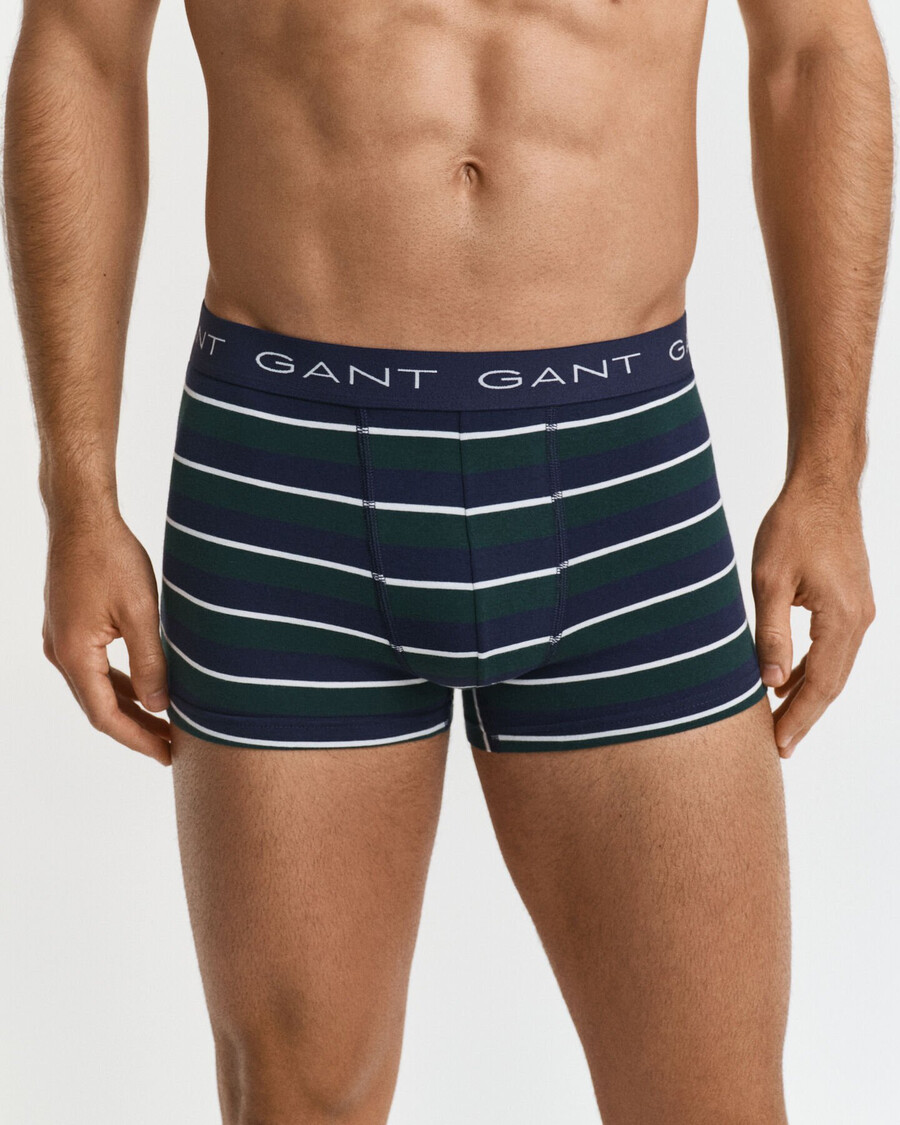 set van 3 gestreepte boxershorts - tartan groen